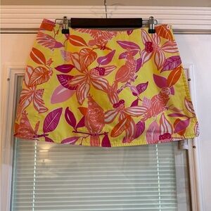 Lilly Pulitzer Vintage Reversible Skirt White Label 100% Cotton Size 10P